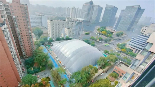 北京首例“基坑氣膜”在西城投用，防塵降噪超“硬核”！